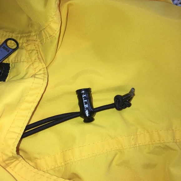 Vintage LL Bean Yellow Anorak Raincoat Sz Large - Picture 3 of 8